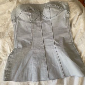 Dolce & Gabbana light blue corset top